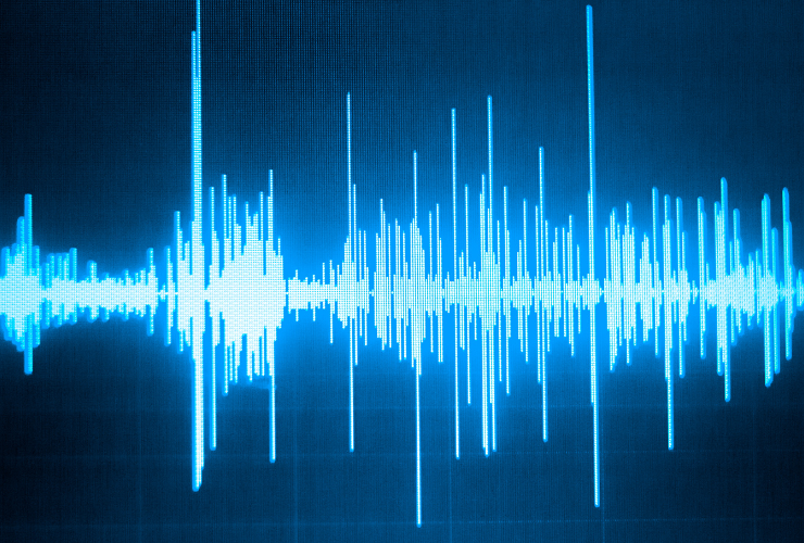 Onda de áudio de ligação gravada